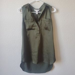 White House Black Market Green Tunic Top XS
